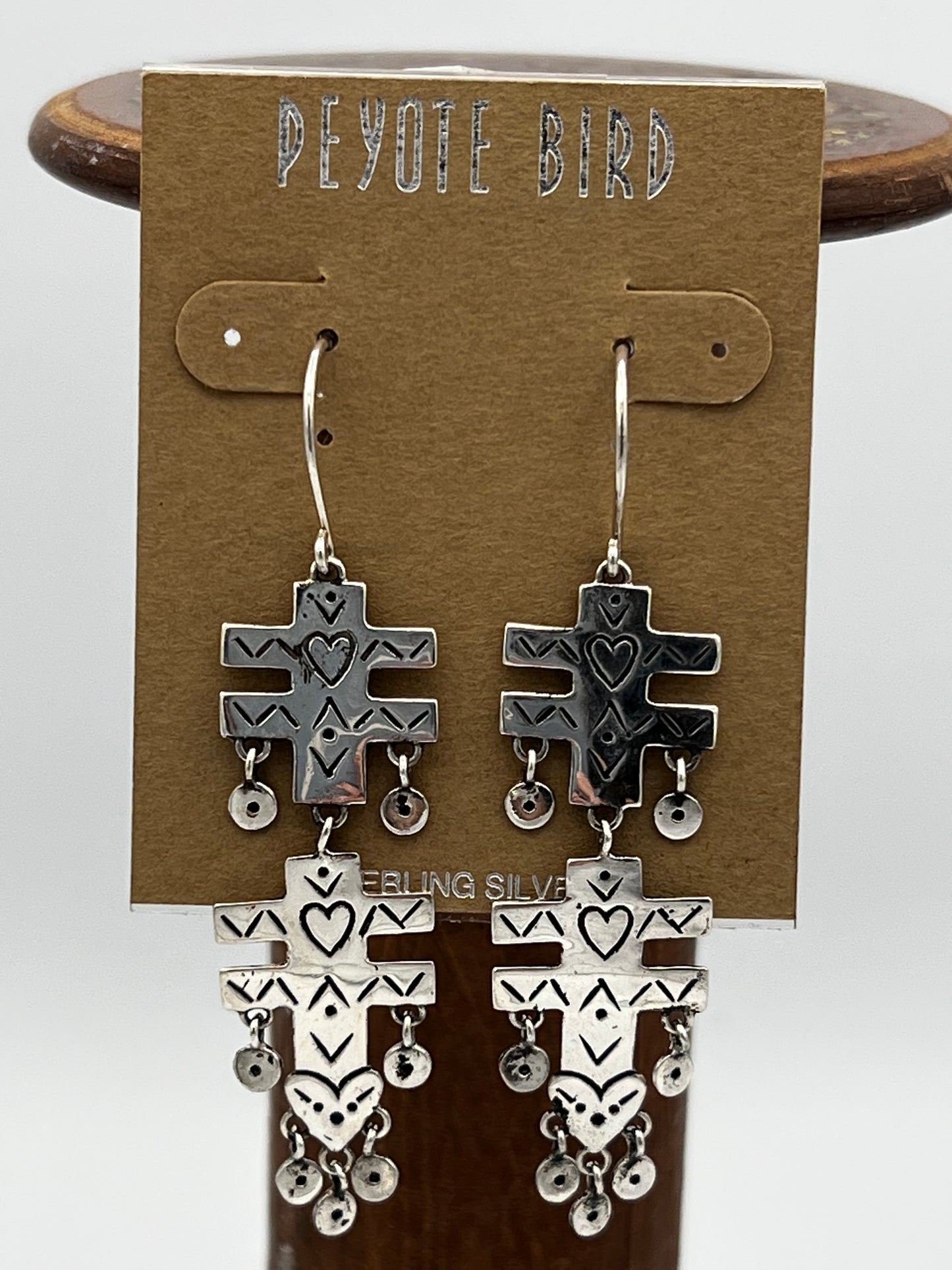 Stamped Sterling Silver dangle Earrings