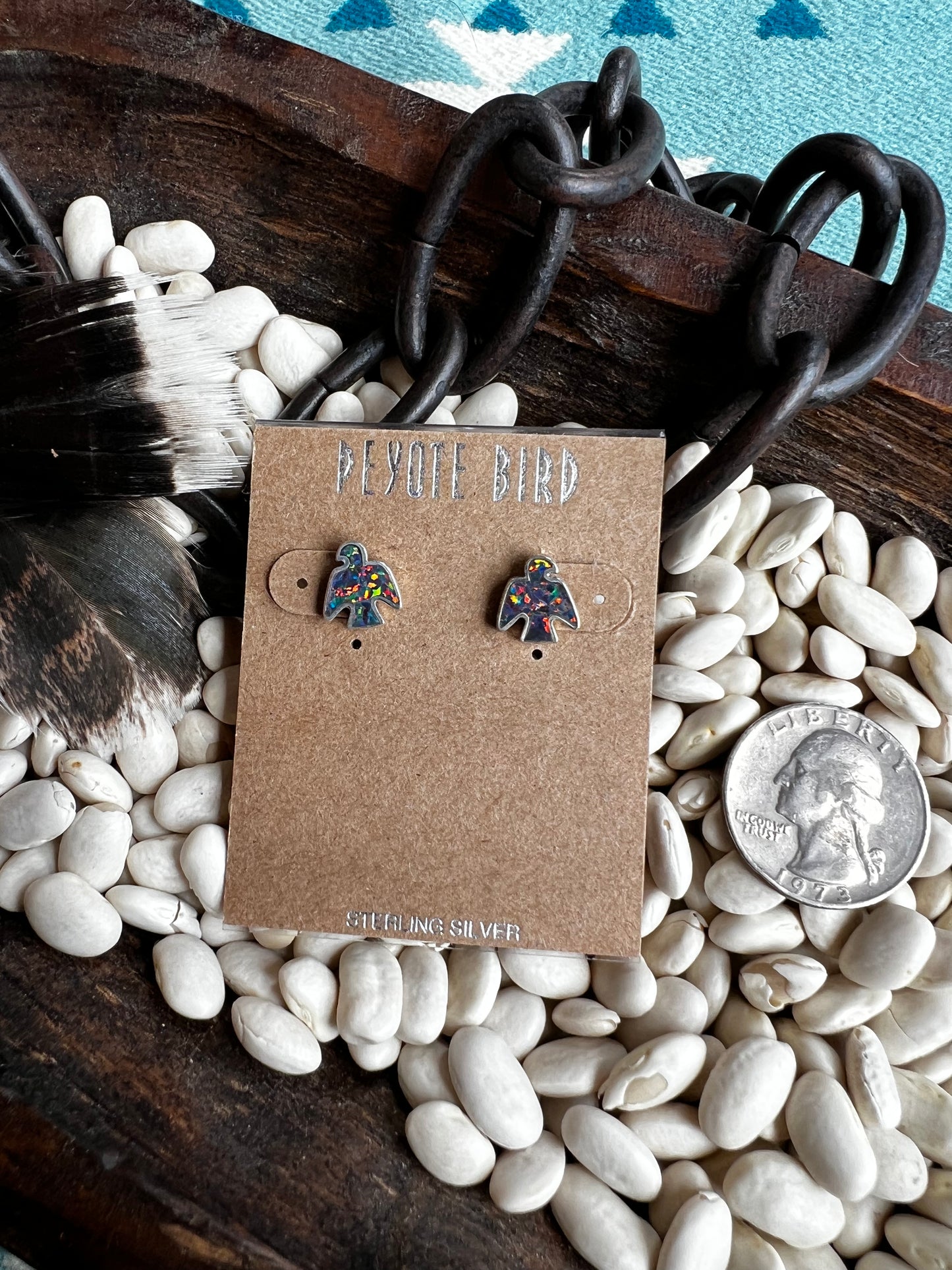 Thunderbird Stud Earrings- multiple stones available