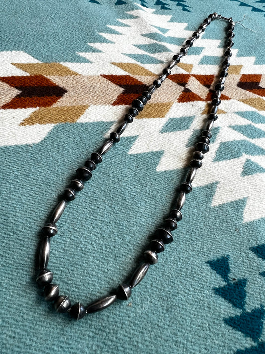 Necklace- Vintage 1960's Navajo Sterling  Beads