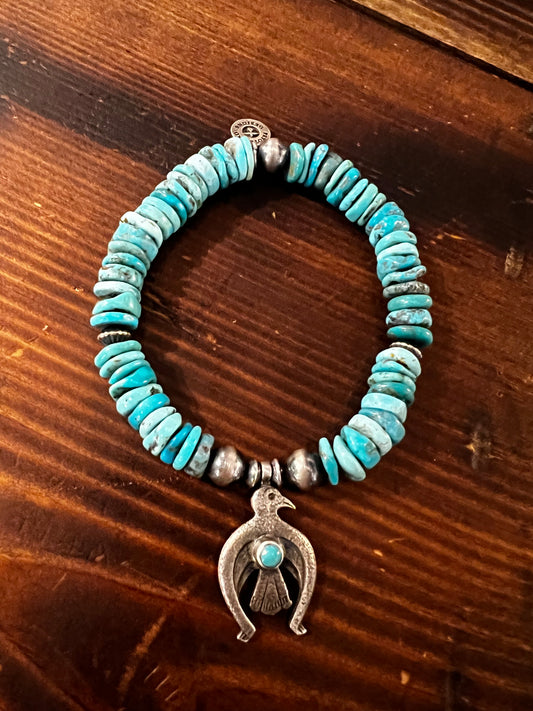 Peyote Bird X Double D Ranch Turquoise Chunk Bracelet