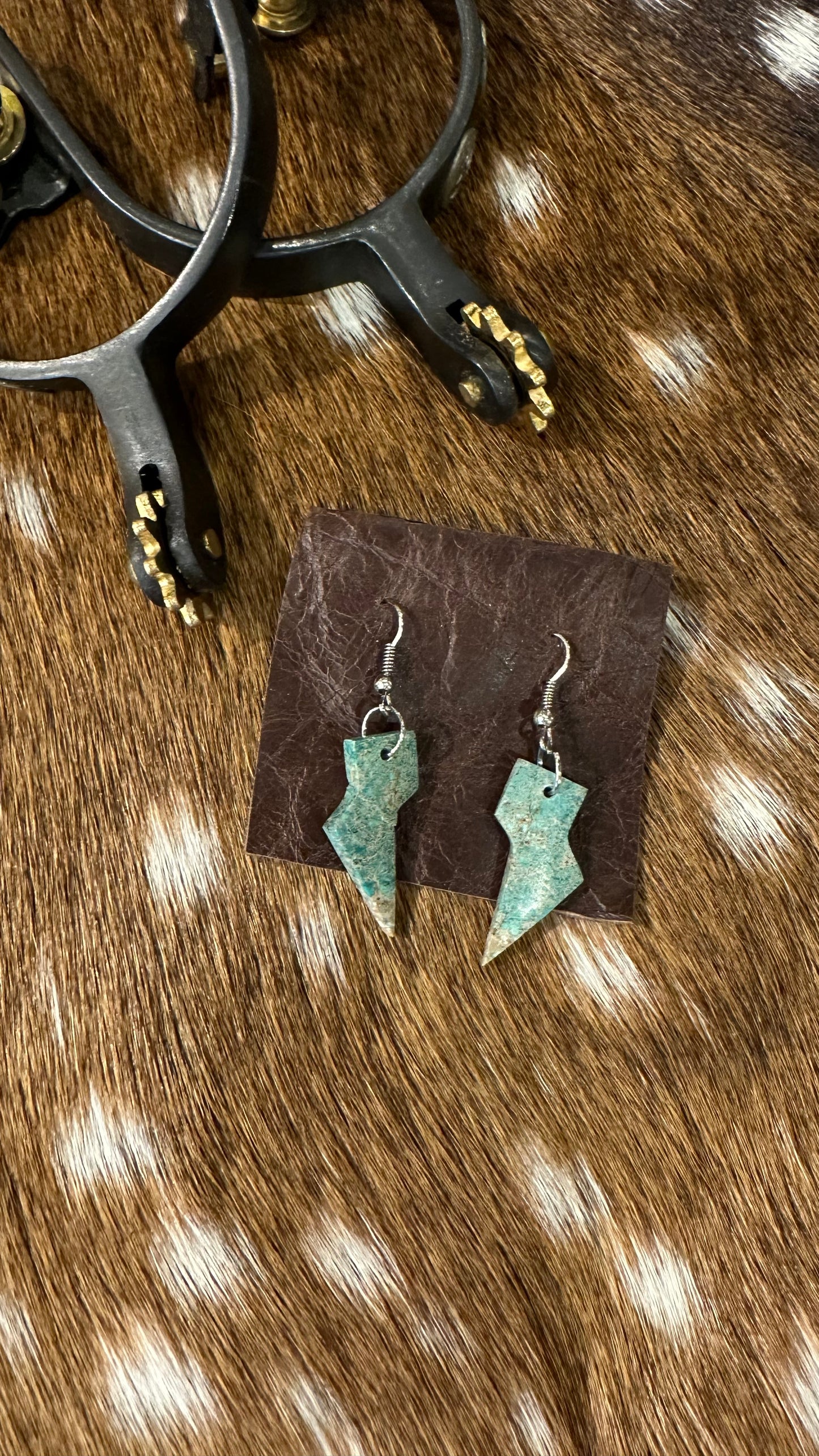 Lightning Bolt Slab Earrings- Multiple options available