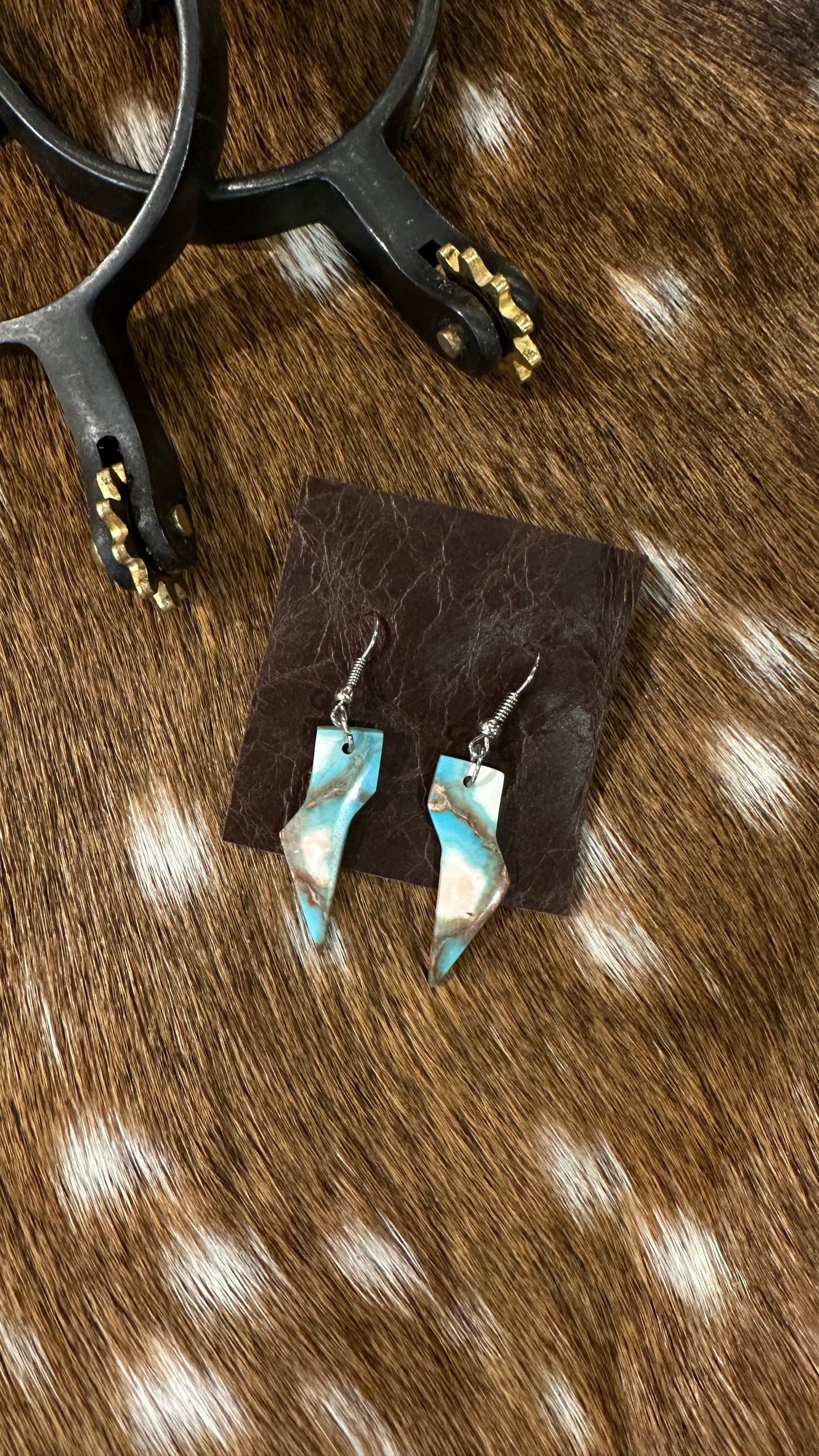 Lightning Bolt Slab Earrings- Multiple options available