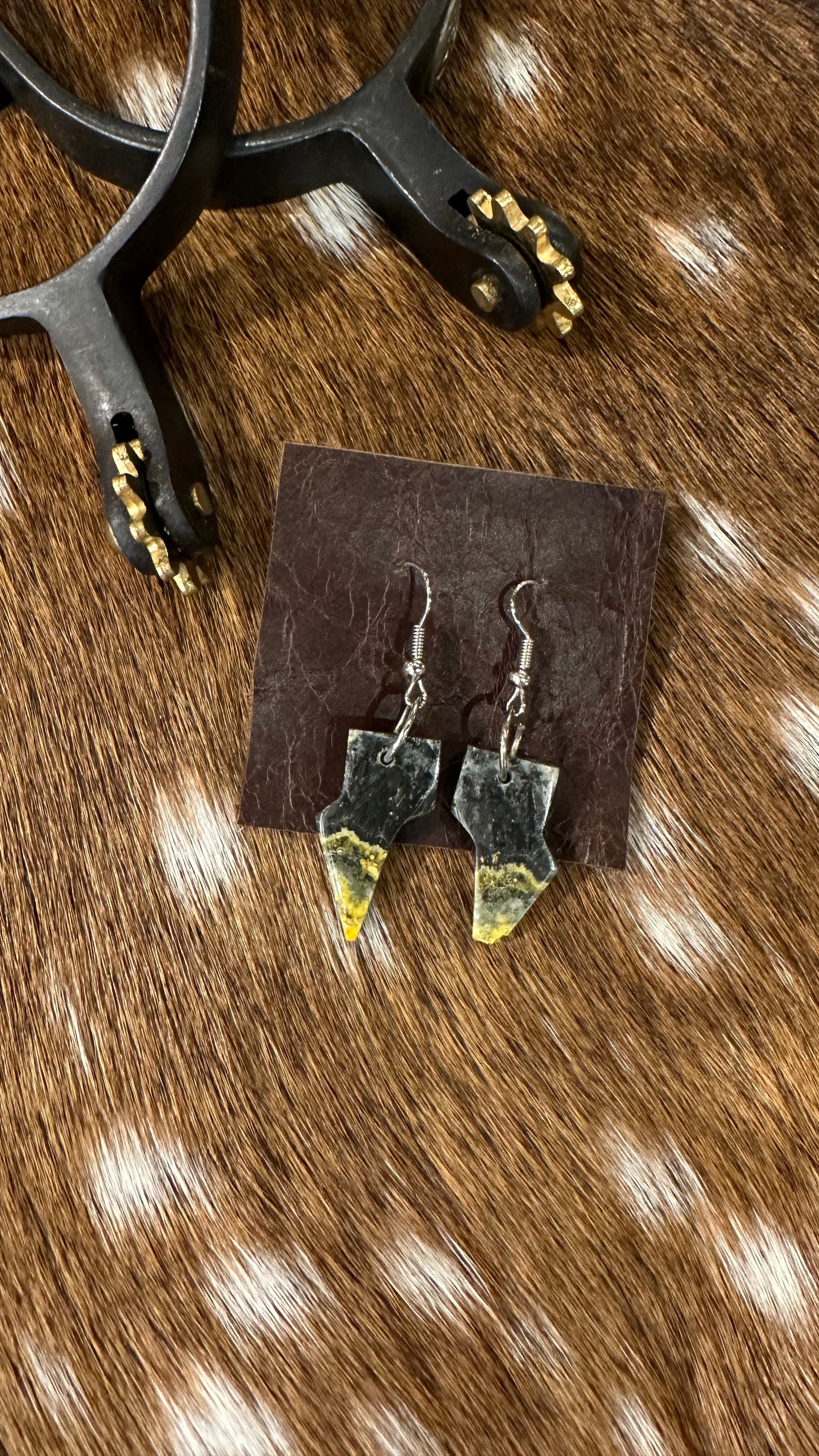 Lightning Bolt Slab Earrings- Multiple options available