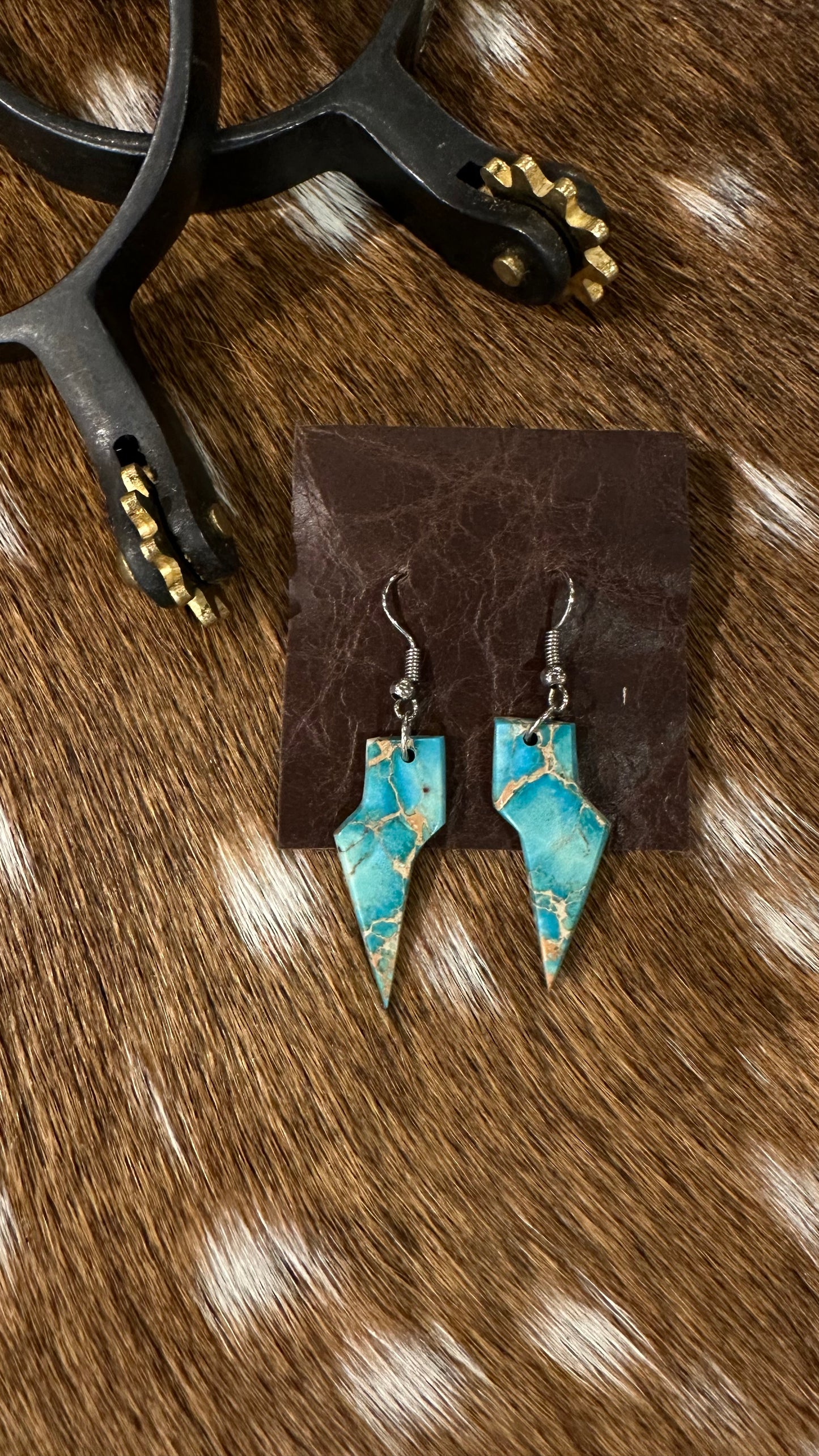 Lightning Bolt Slab Earrings- Multiple options available