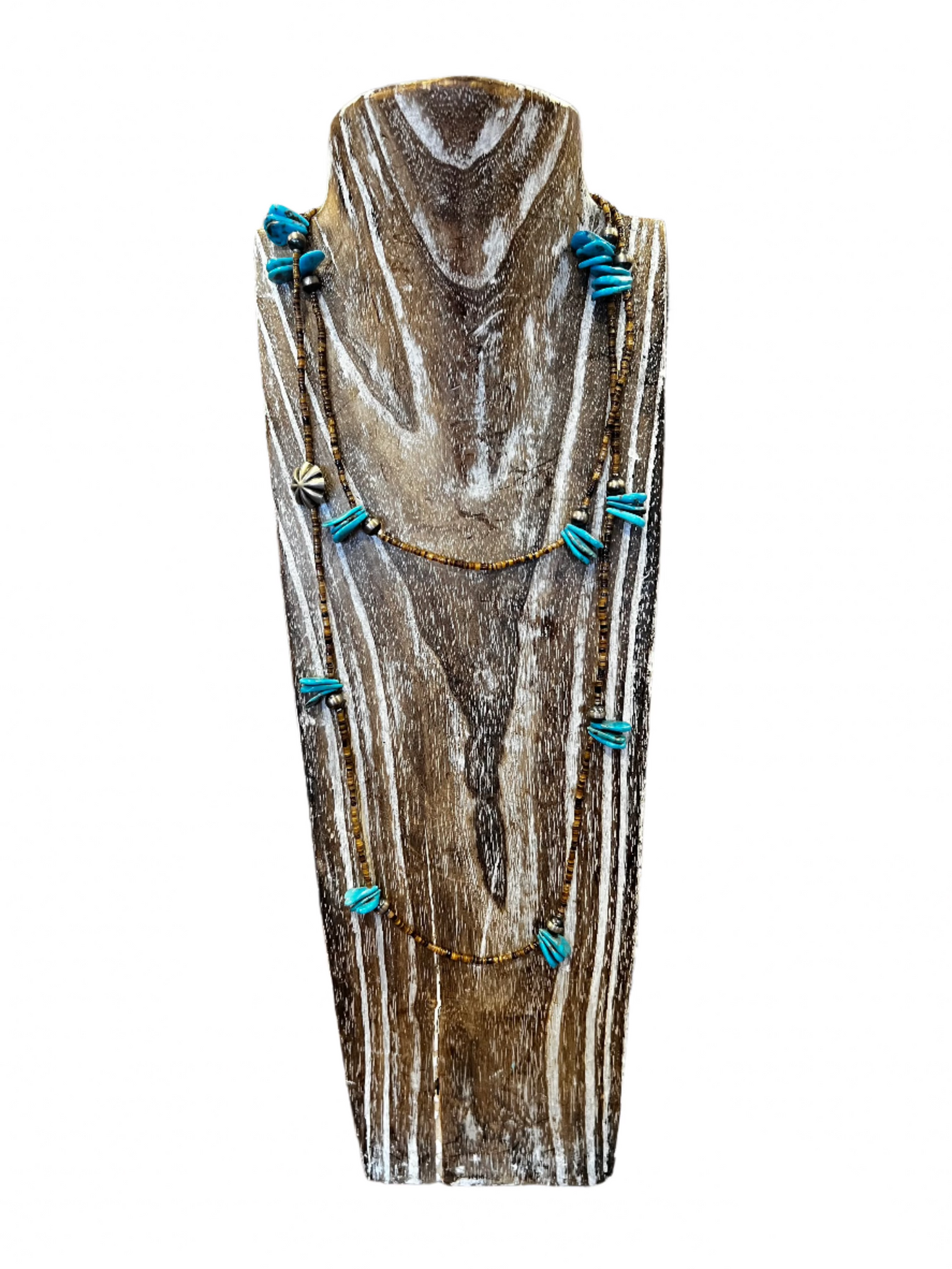 Necklace- Navajo Pearl, Shell, Turquoise Strand