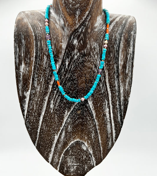 Multi Stone Bead Necklace