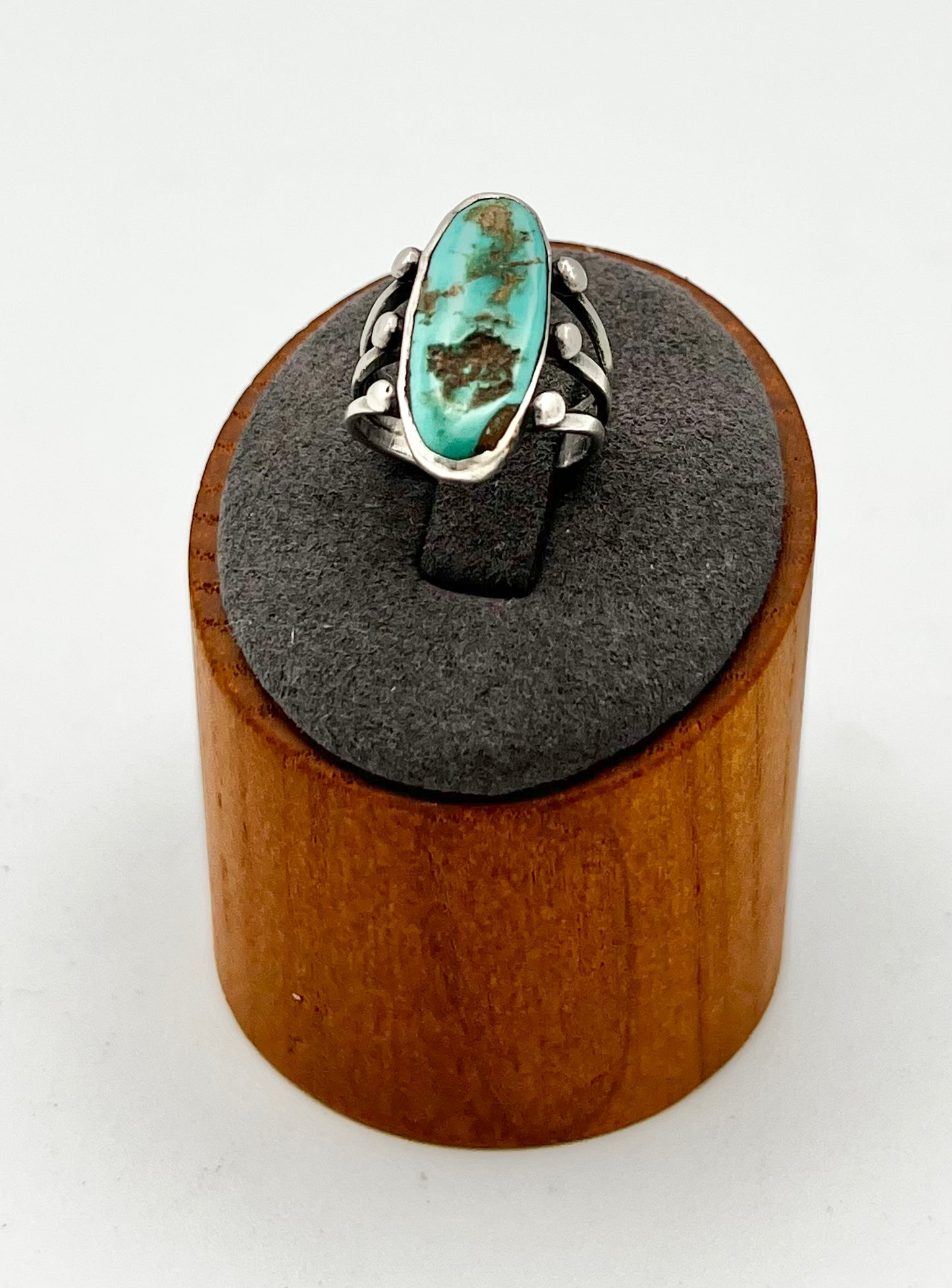 Ring- Vintage Navajo Blue Gem Turquoise