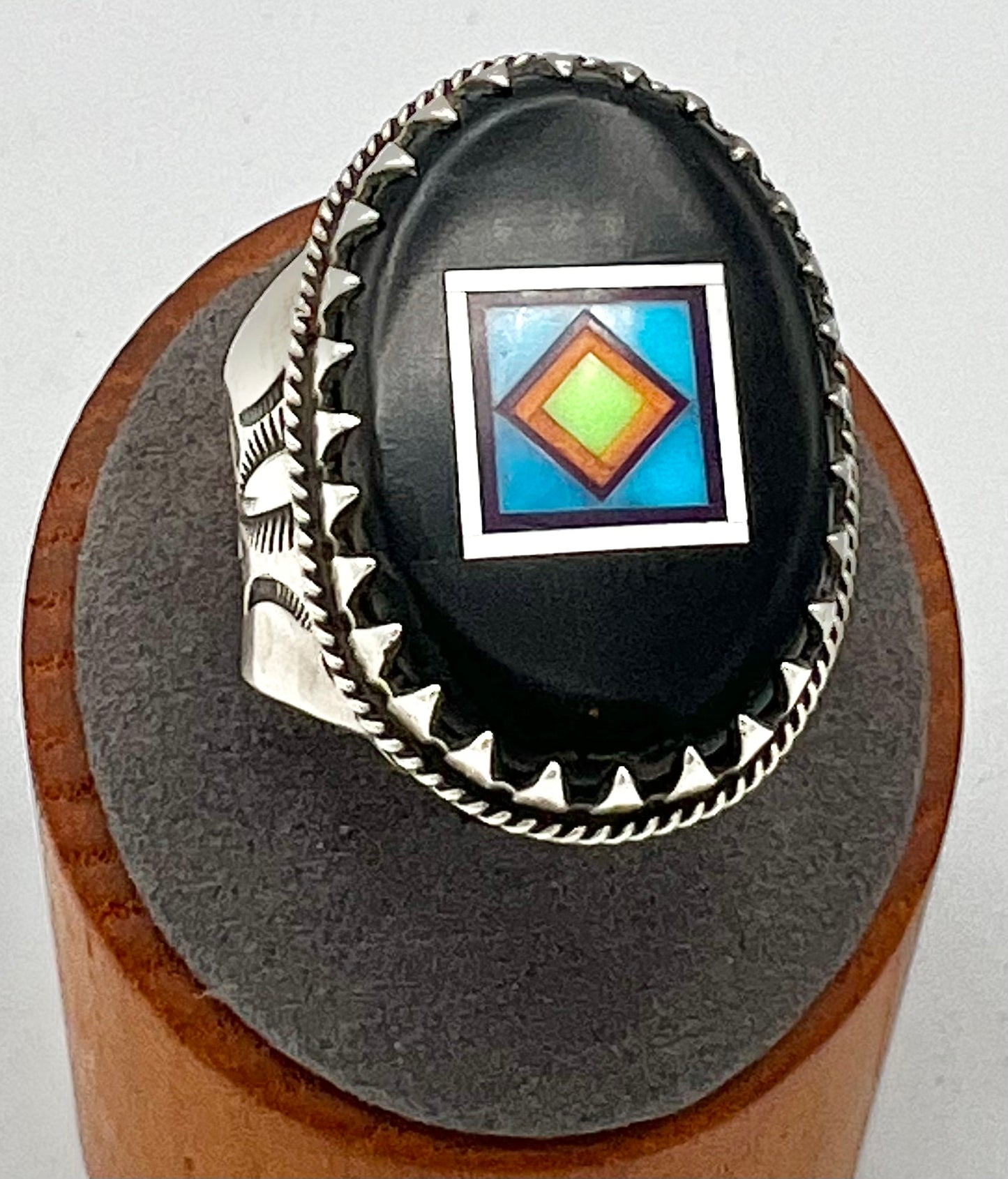 Ring- Aldrich Onyx, Turquoise, Sterling Silver