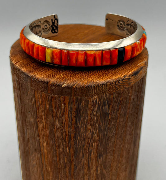 Cuff/Bracelet- Ray Adahai Zuni, Spiny Oyster, Turquoise