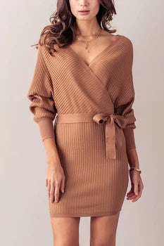 Wrap Sweater Dress