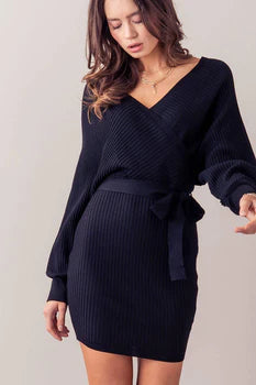 Wrap Sweater Dress